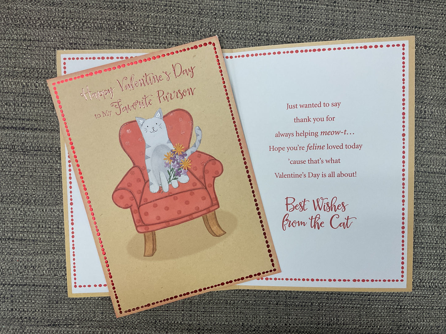 from the Cat - Valentine’s Day Card