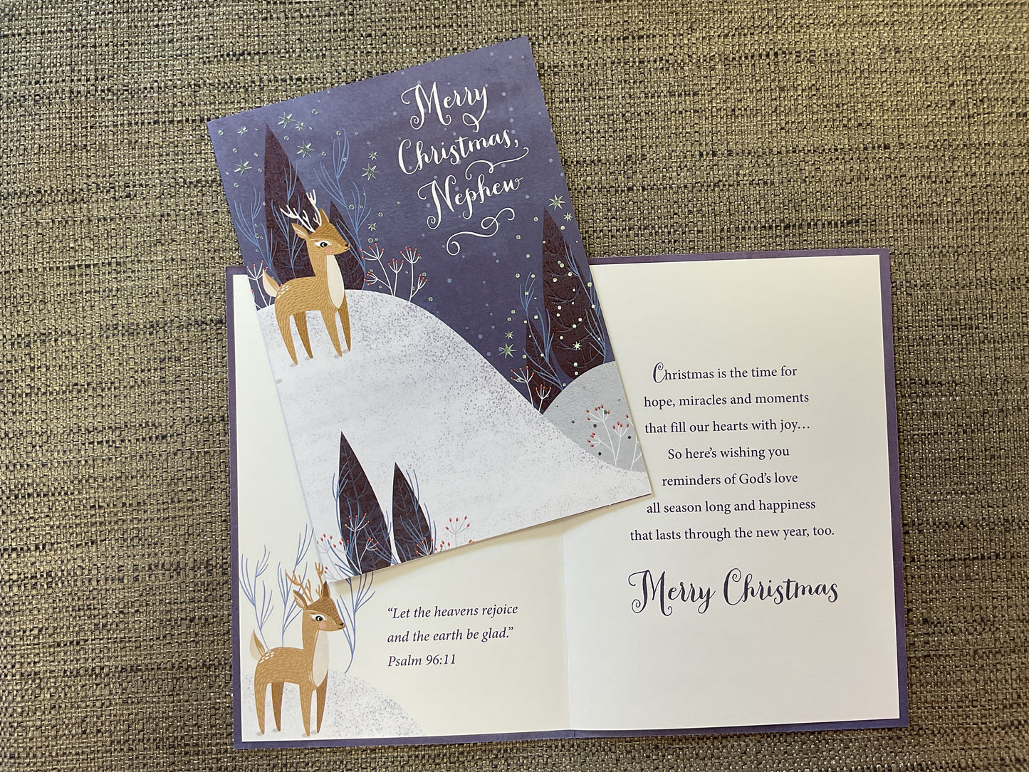 Nephew Religious Christmas Card