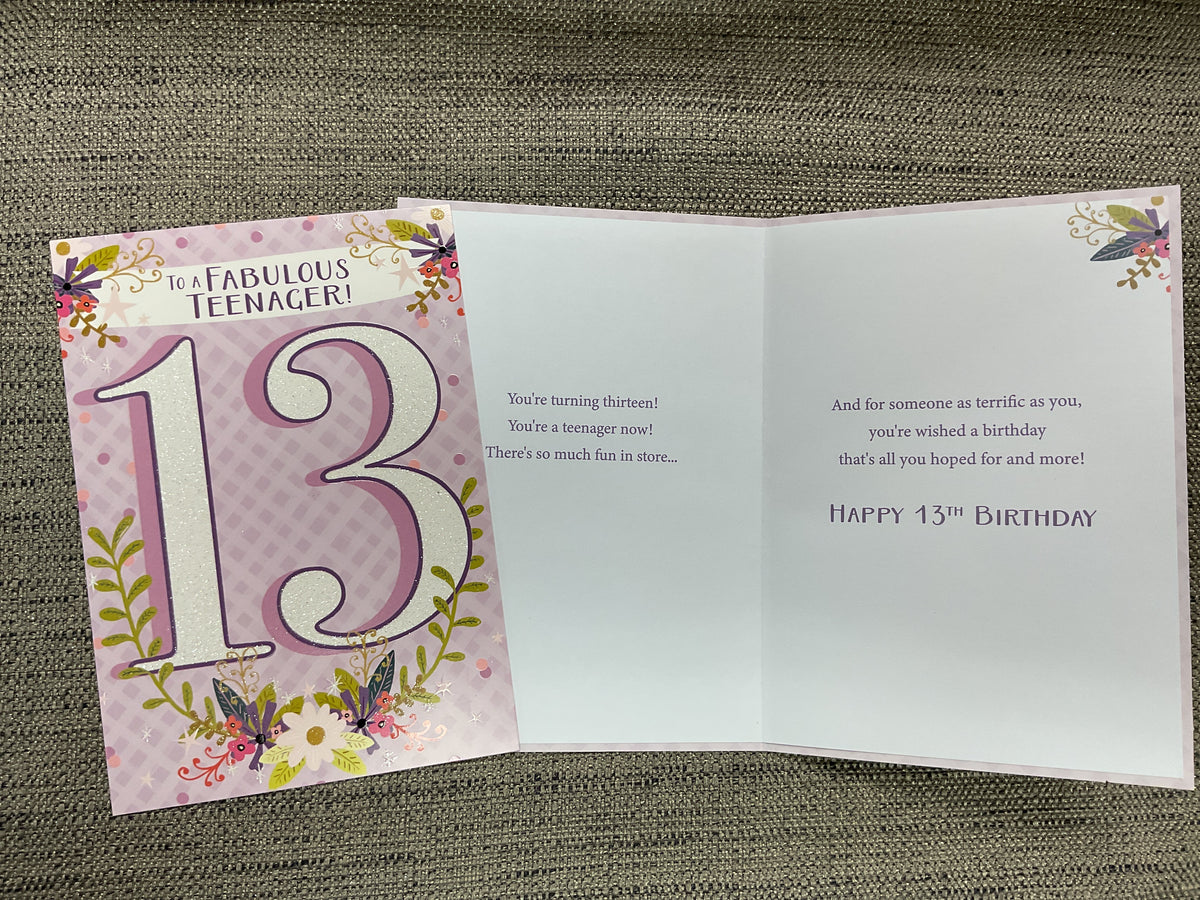 Age 13 Birthday Card