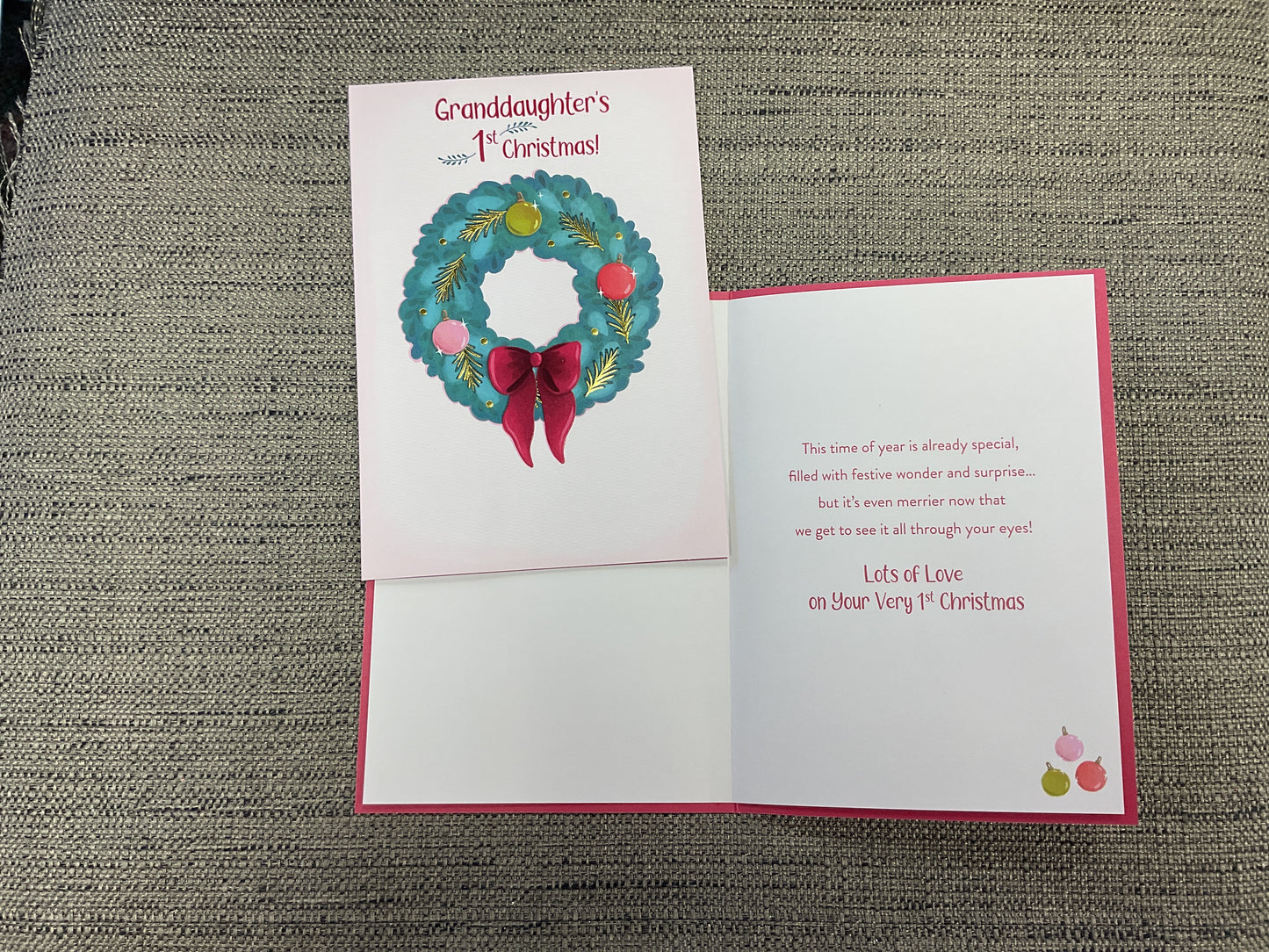 Grnddaughter’s 1st Christmas Card