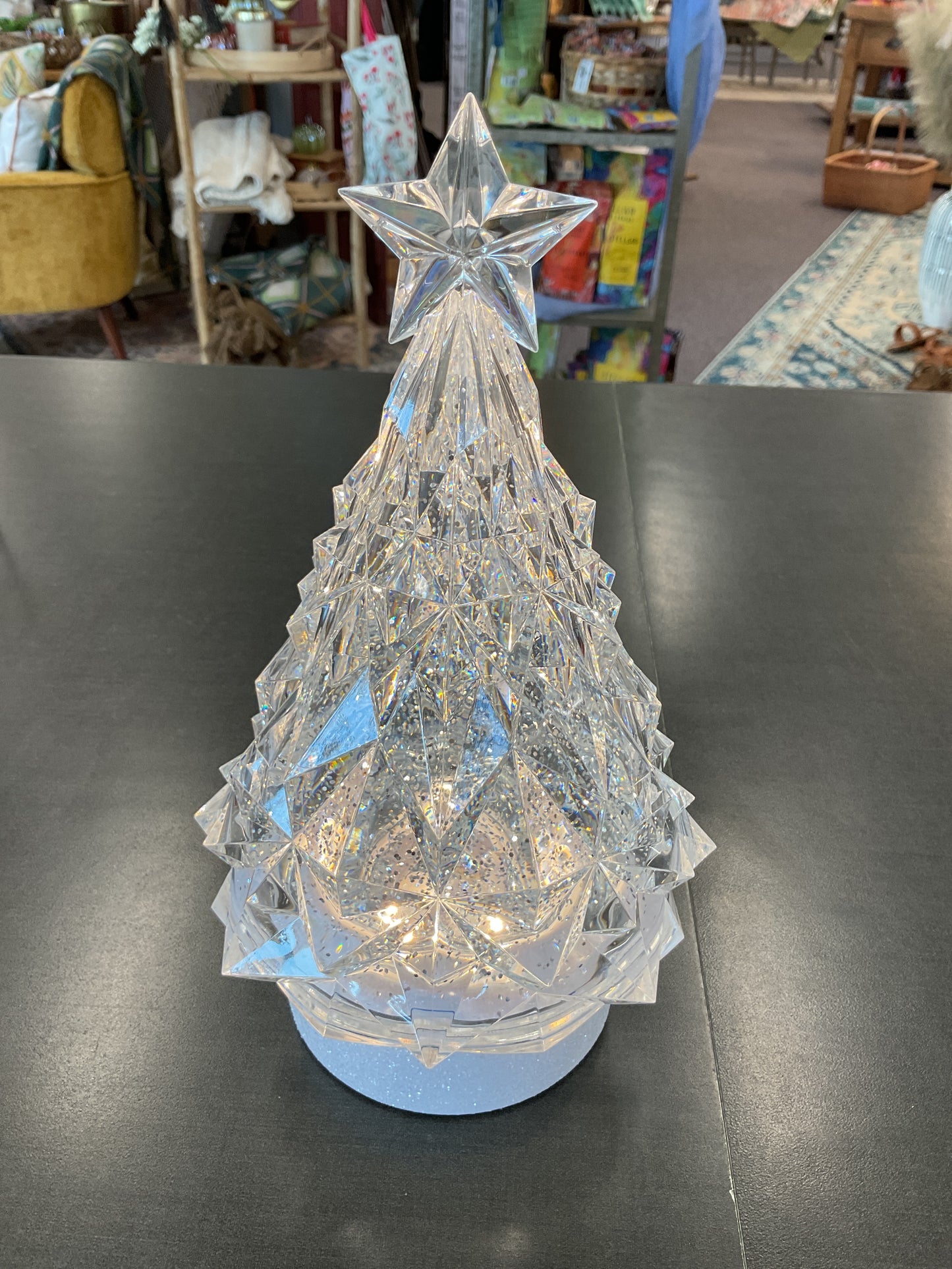 9" LED Blowing Glitter Tree