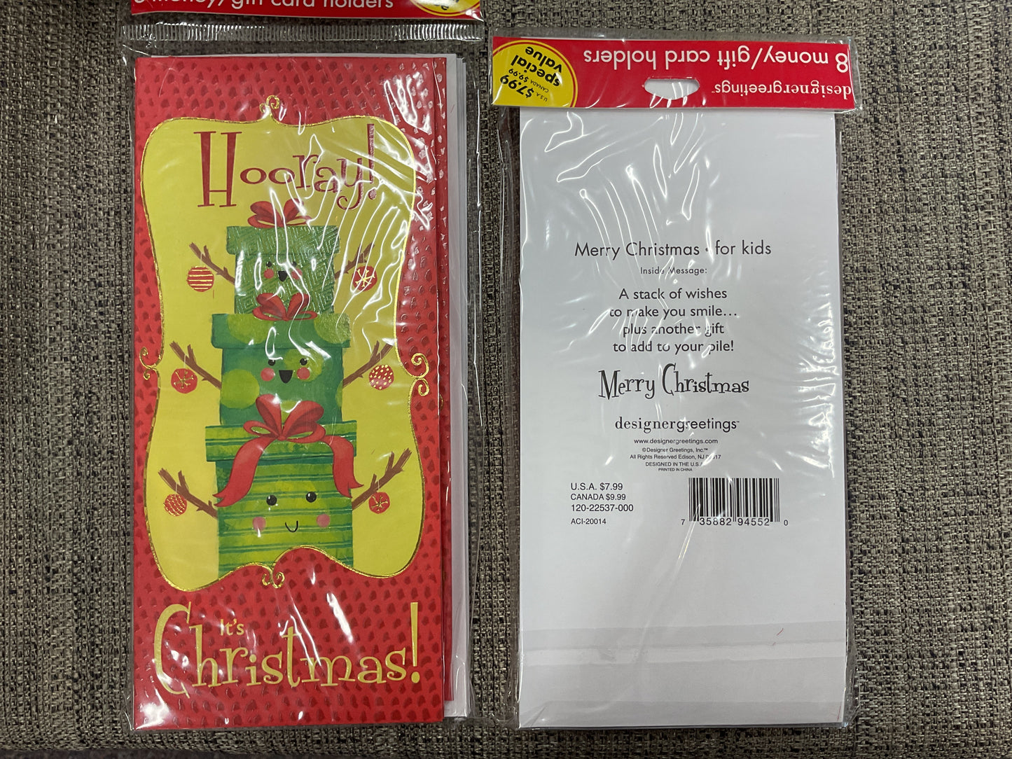 8 Ct Holiday Money/Gift Card Holders