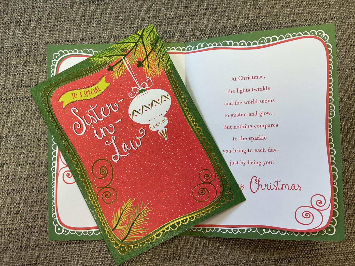 Sister-in-Law Christmas Card