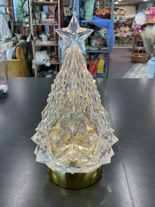 9" LED Blowing Glitter Treef