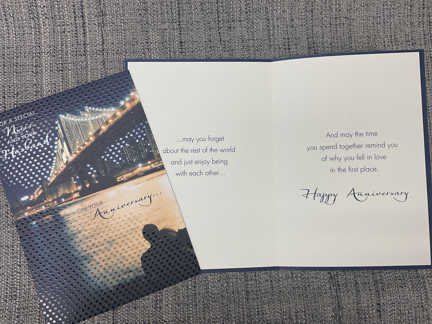 Niece and Husband - Anniversary Card