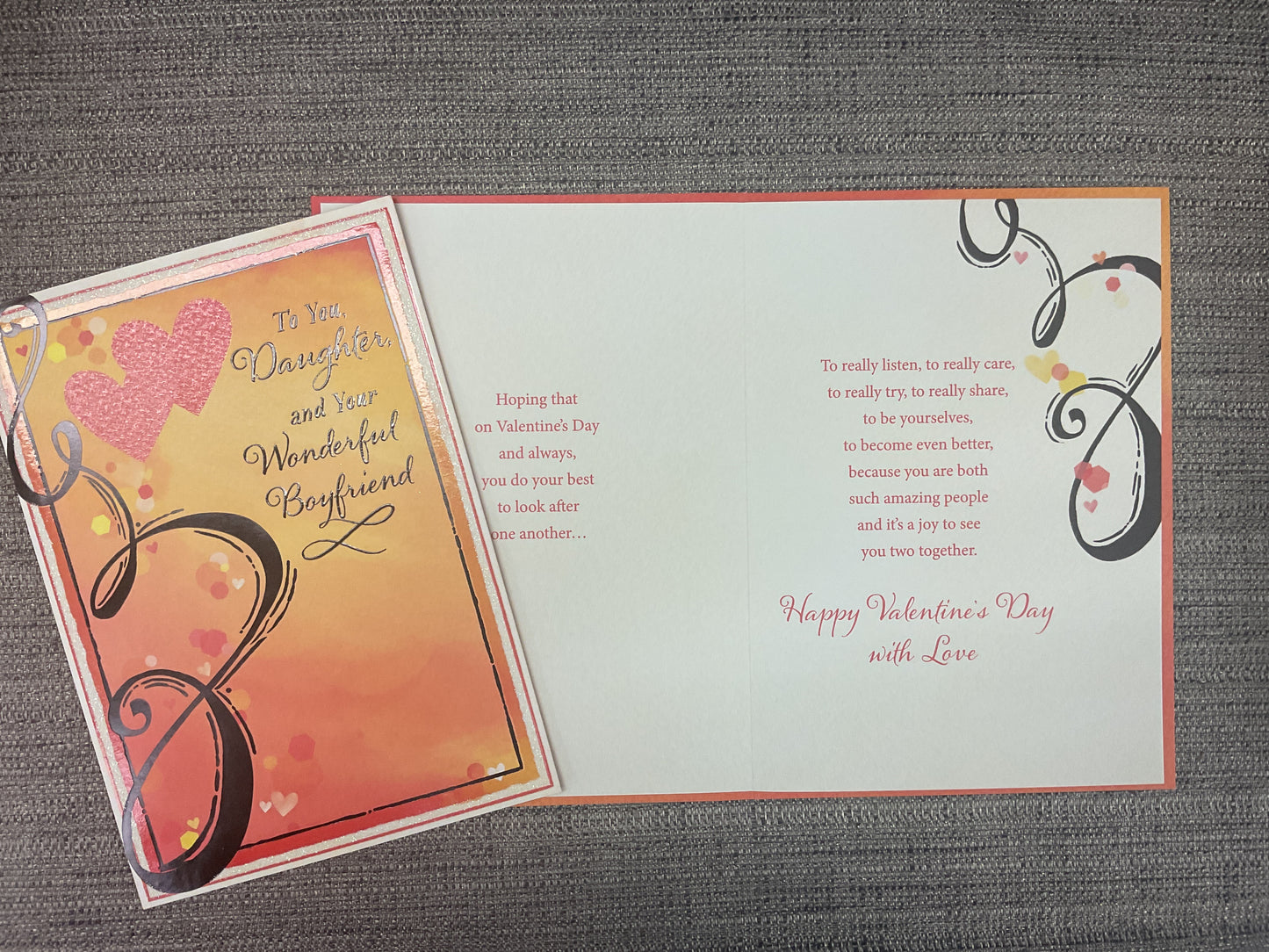 Daughter & Boyfriend - Valentine’s Day card