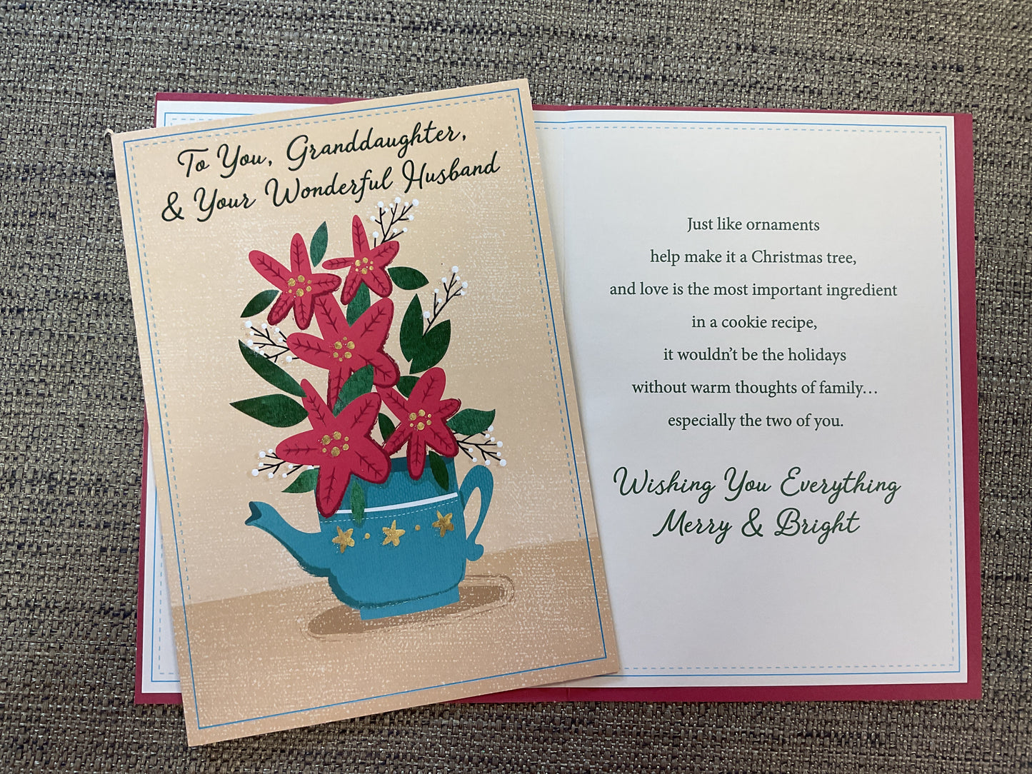 Granddaughter & Husband Christmas Card