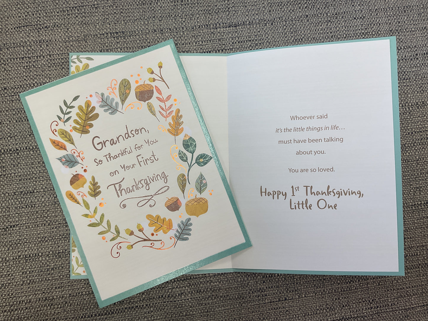 Happy 1st Thanksgiving, Grandson