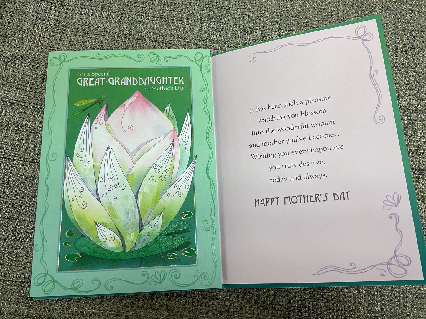 Great-Granddaughter - Mother’s Day Card