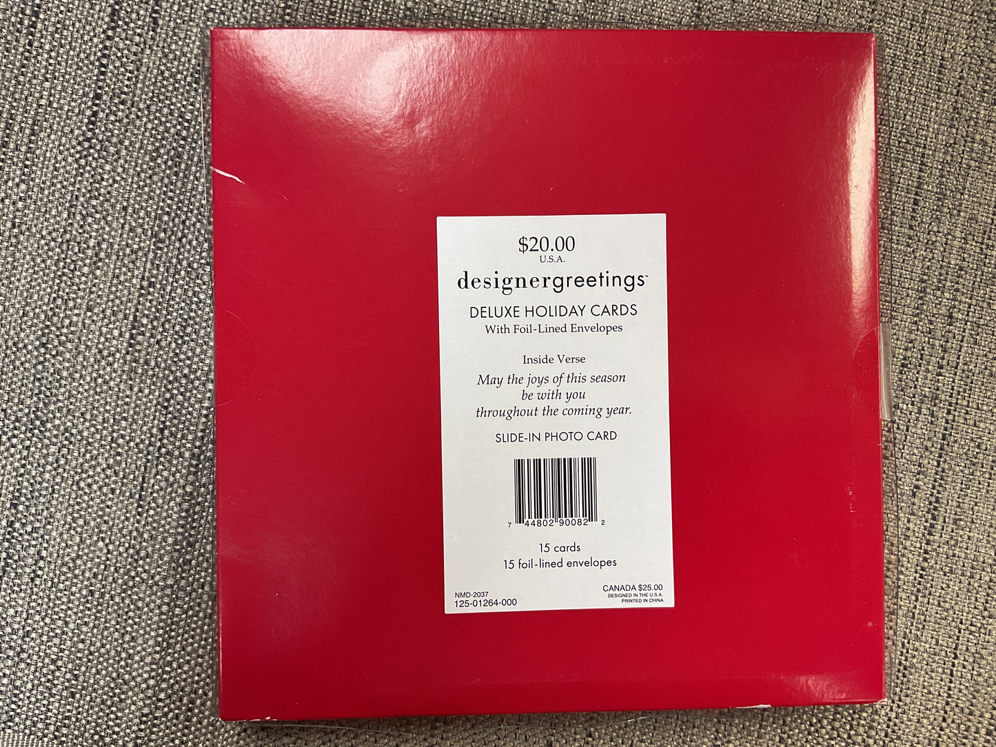 Slide-In Photo Boxed Christmas Card