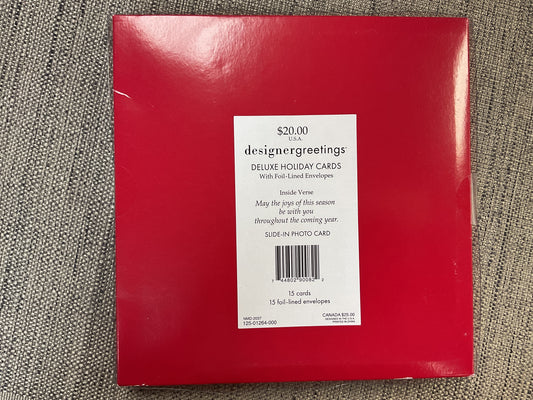 Slide-In Photo Boxed Christmas Card