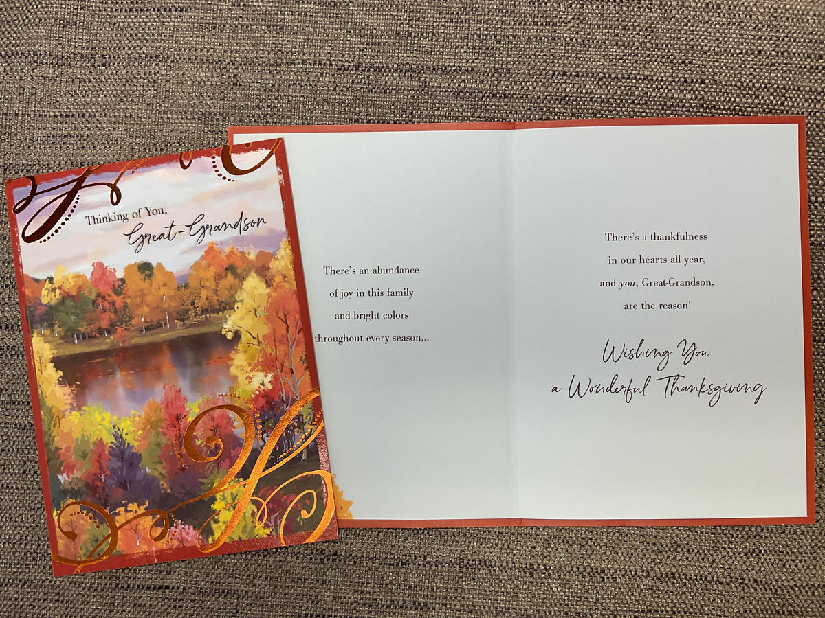 Great-Grandson Thanksgiving Card