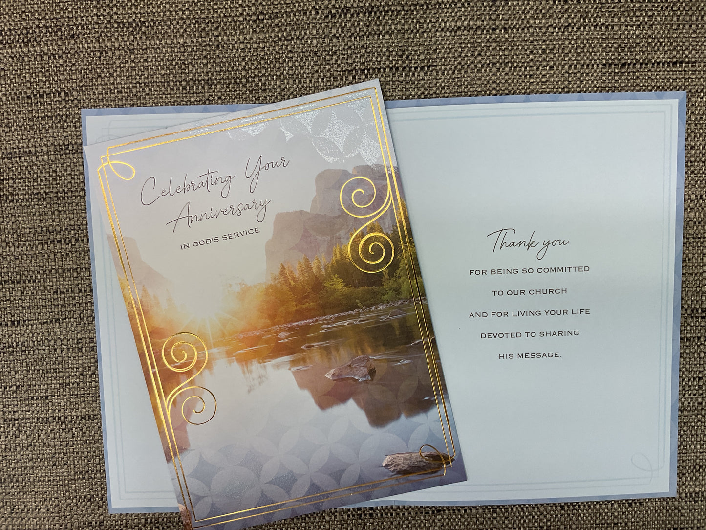 In God’s Service Anniversary Card