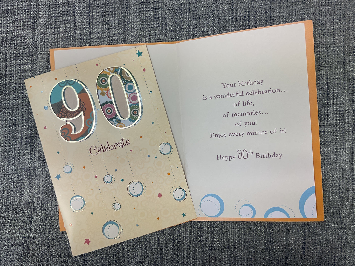 90th Birthday Card
