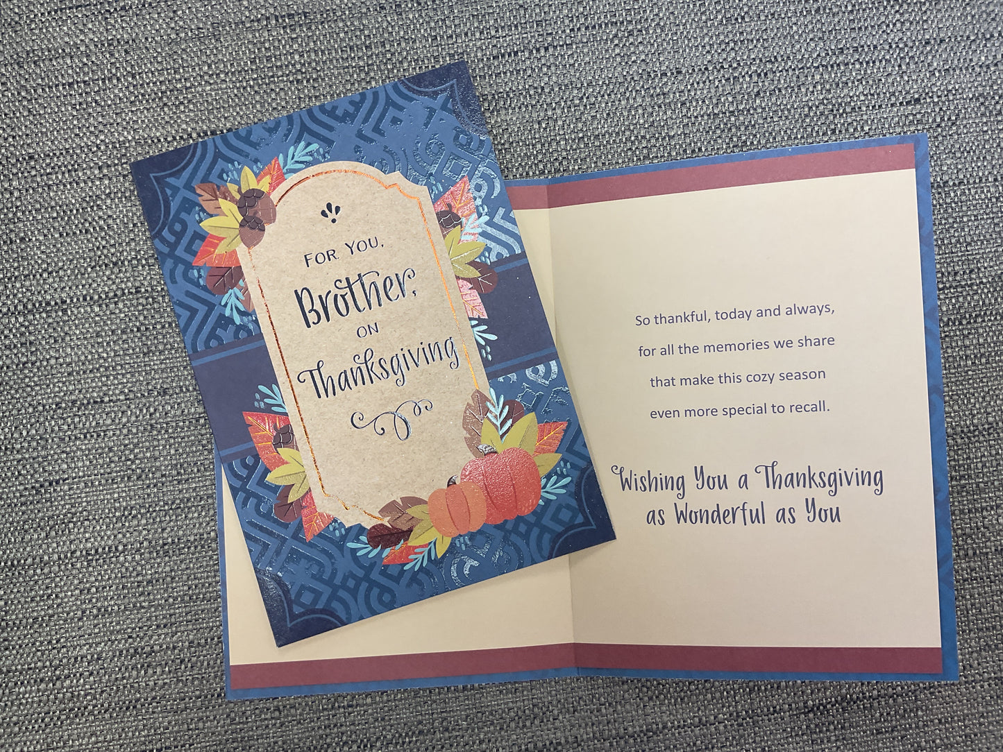 Happy Thanksgiving Brother Card