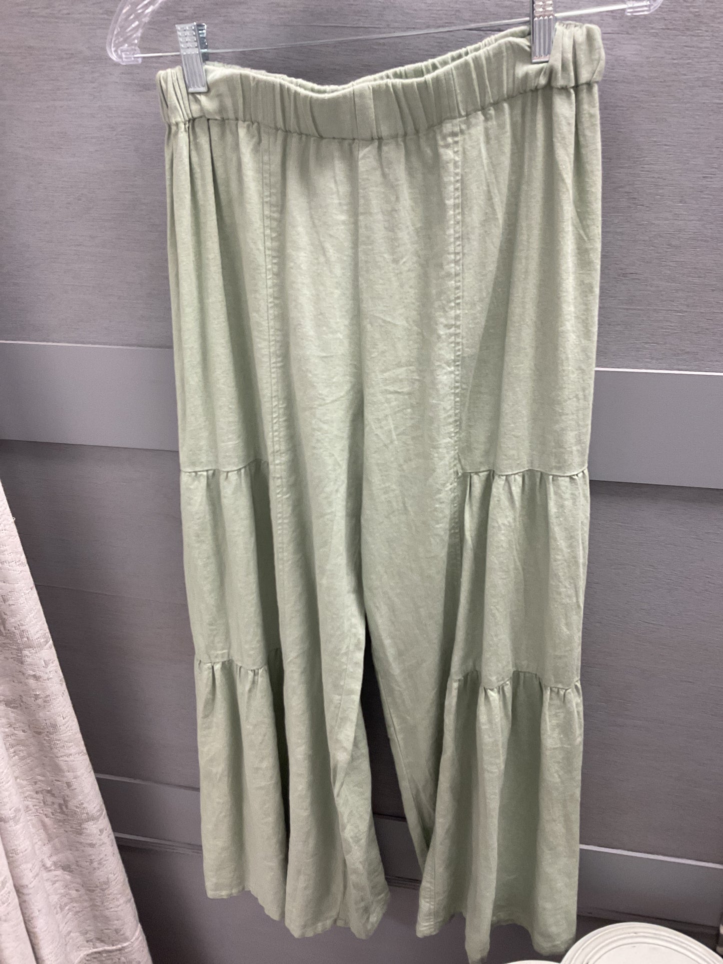 Linen Blend Palazzo Flare Pant