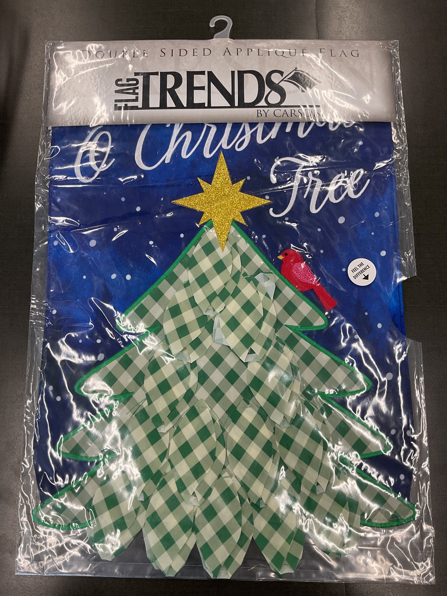 O Christmas Tree Double Applique Garden Flag