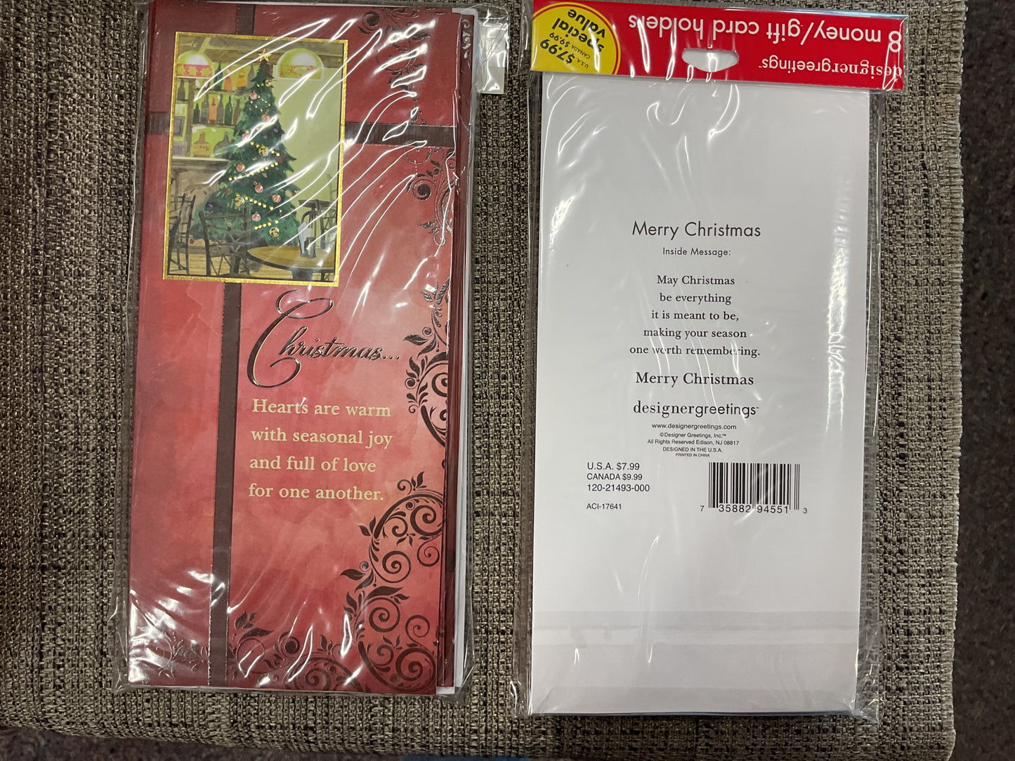 8 Ct Holiday Money/Gift Card Holders