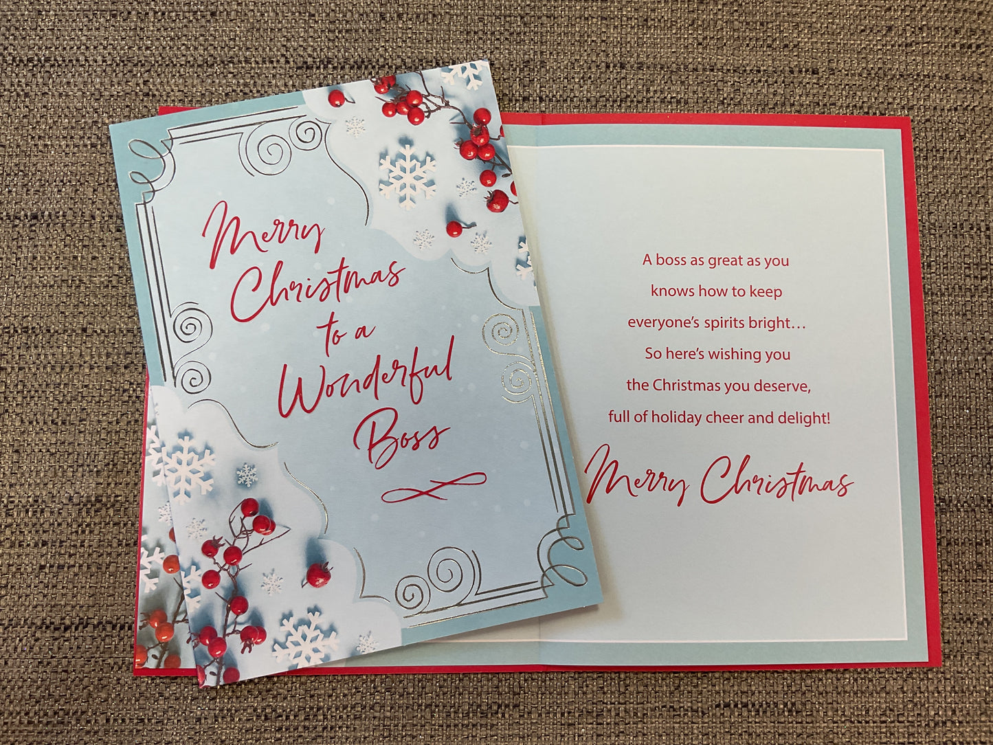 Boss Christmas Card