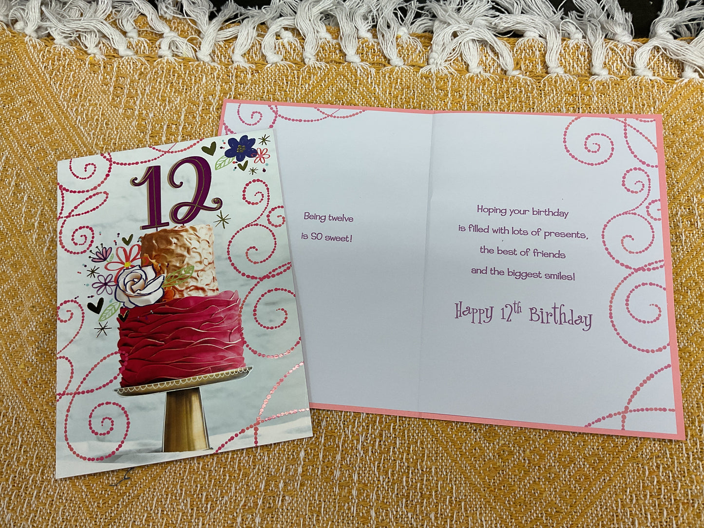 Birthday card, girl, age 12
