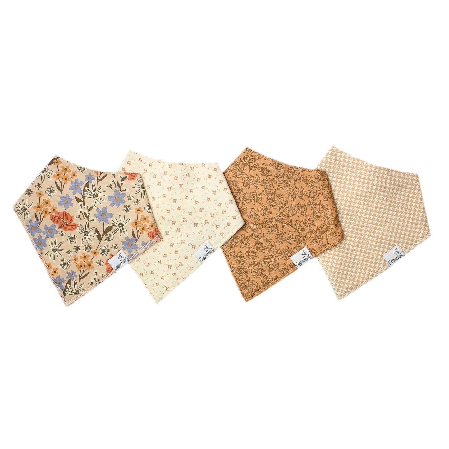 Copper Pearl Bandana Bibs