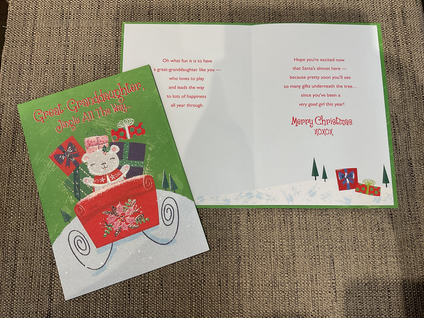 Great-Granddaughter Christmas Card