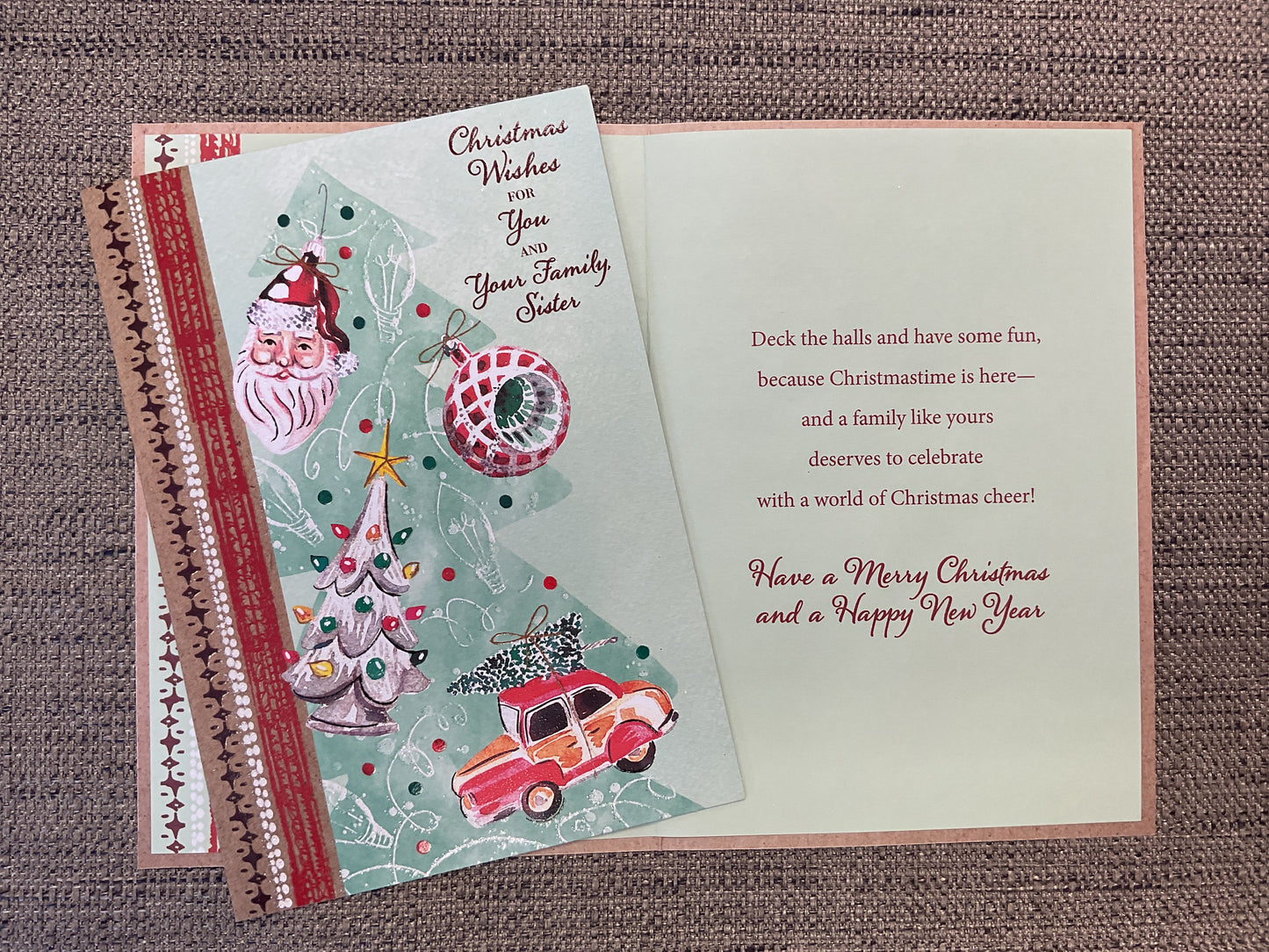 Sister & Family Christmas Card