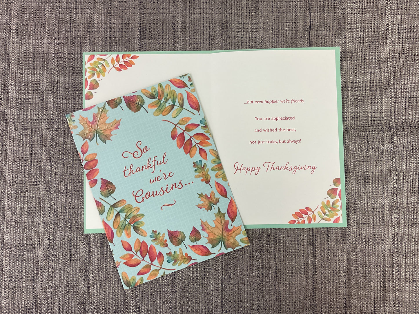 Happy Thanksgiving for Cousin Card