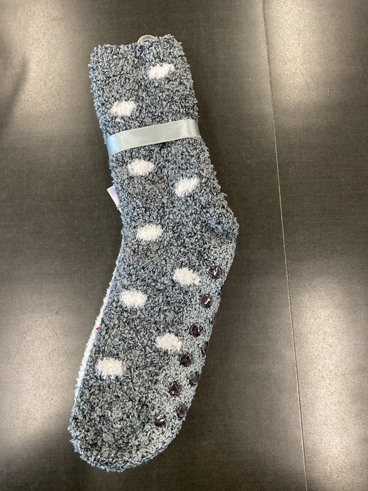 2 Pair Snowman & Grey Polka Dot Shea Butter, Eucalyptus and Mint Infused Spa Socks