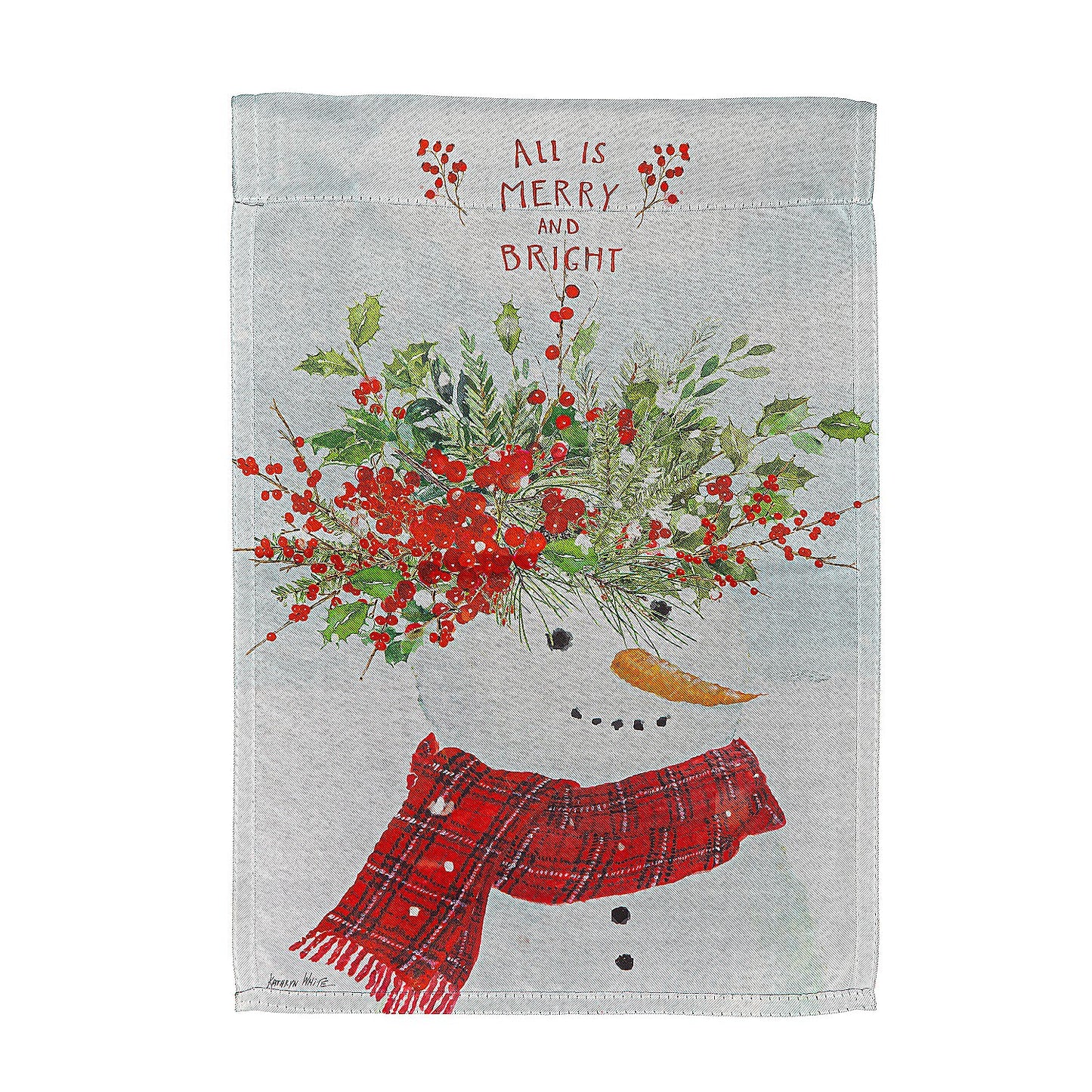 All is Merry and Bright Suede Garden Flag