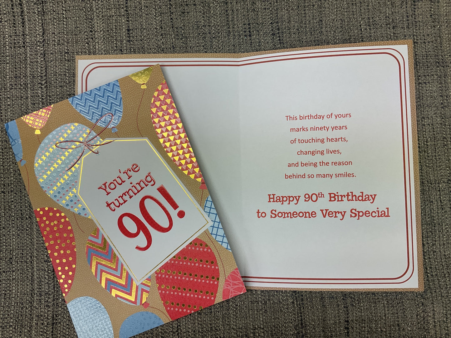 90th Birthday Card