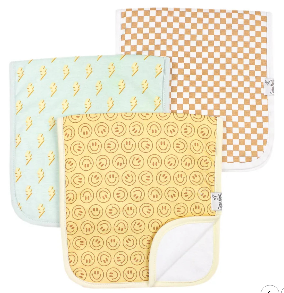 Copper Pearl Premium Burp Cloths