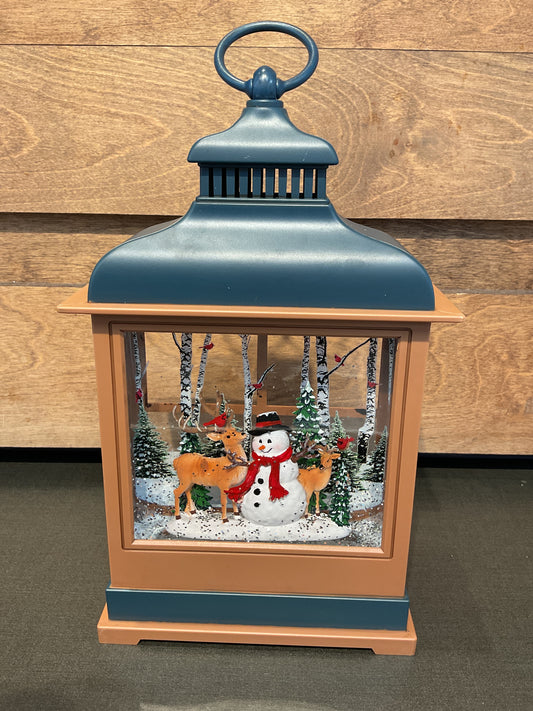 Lighted Holiday Water Globe Lantern