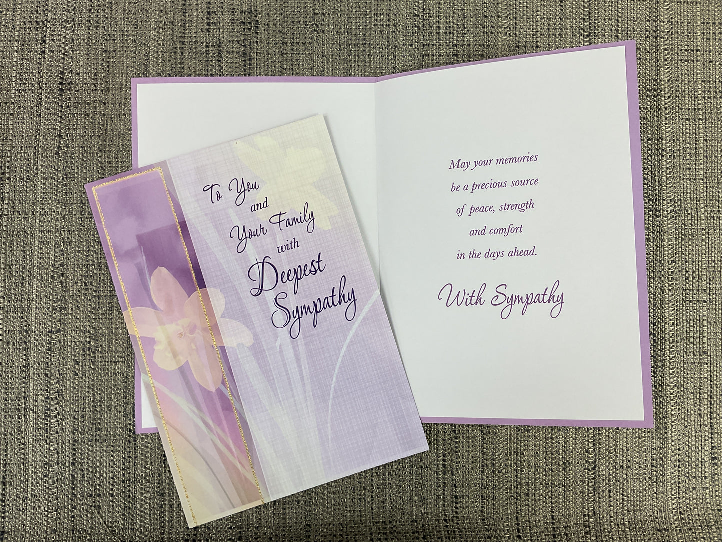 For You and Your Family - Sympathy Card