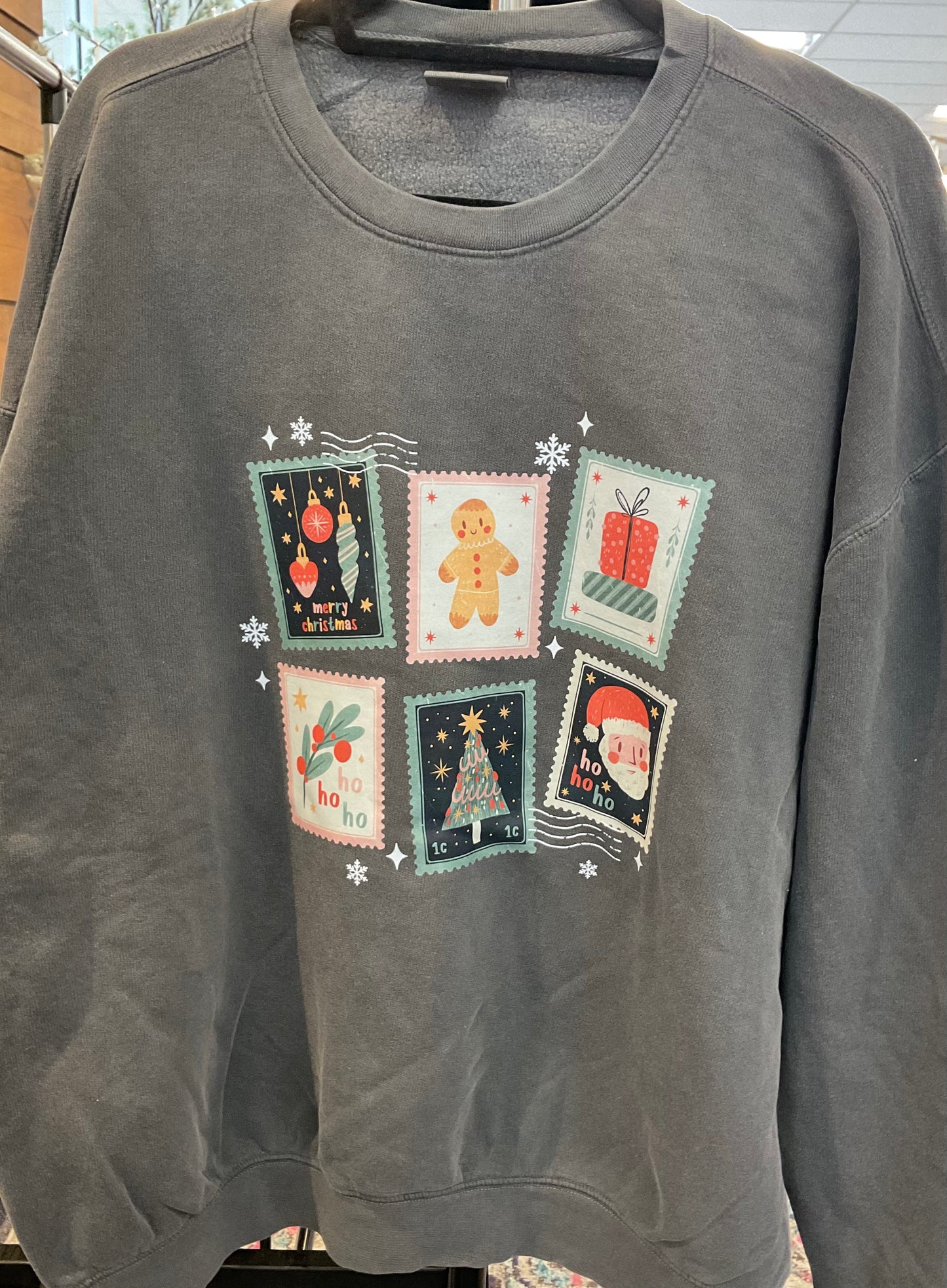 Merry Christmas Stamps Sweatshirt