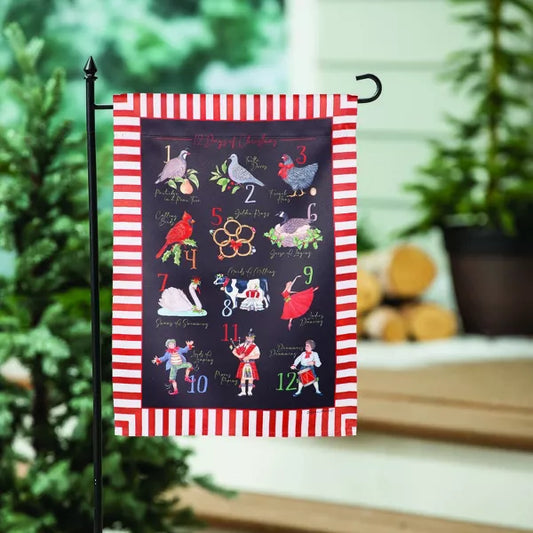 Holiday Count Down Suede Garden Flag