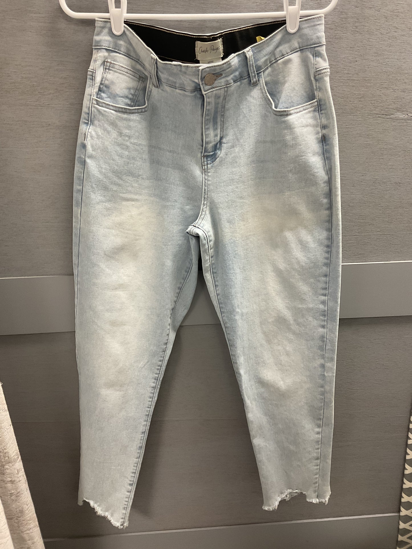 Light Washed Raw Cut Jeans