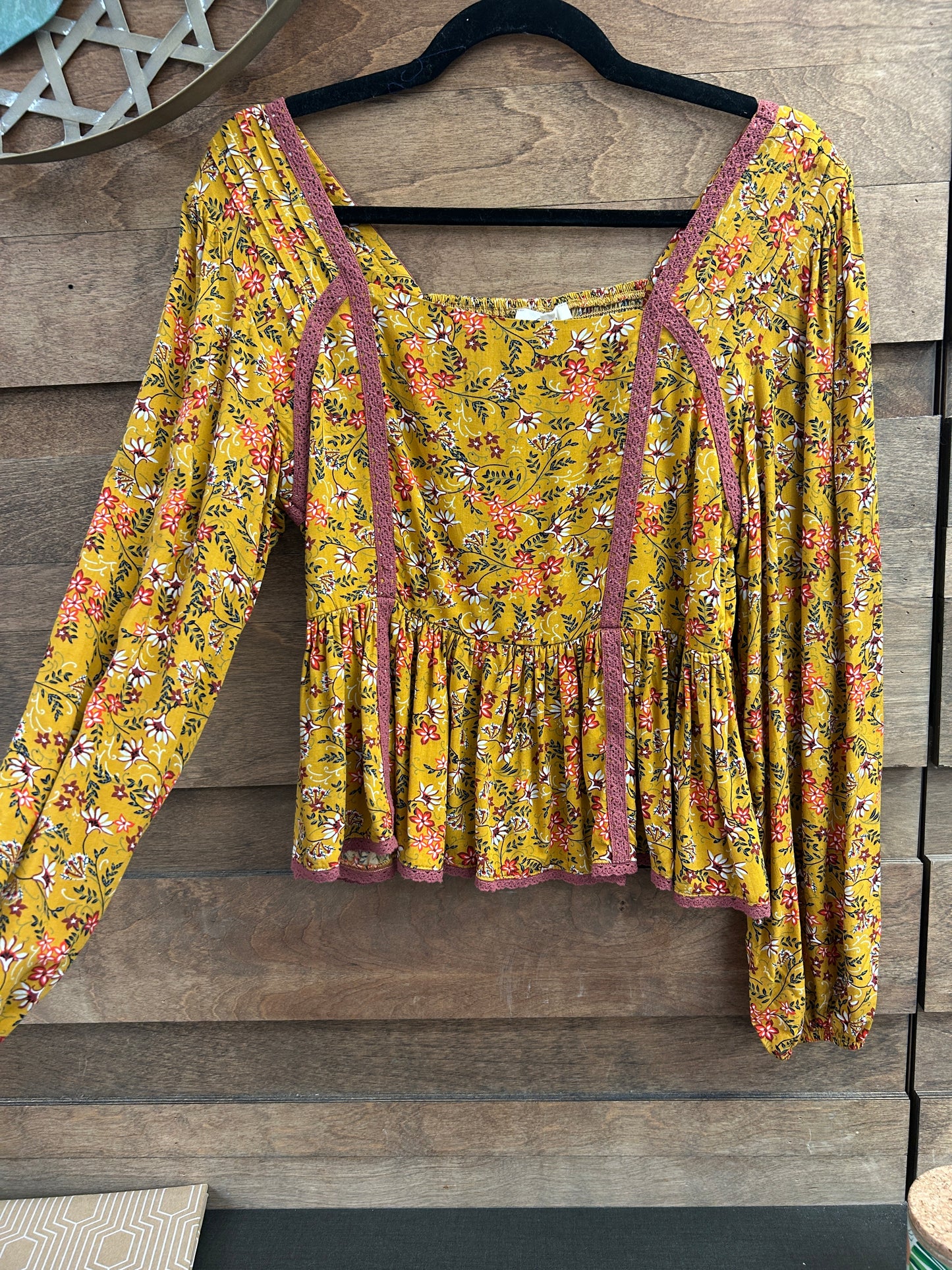 Floral Smocked Long Sleeve Top