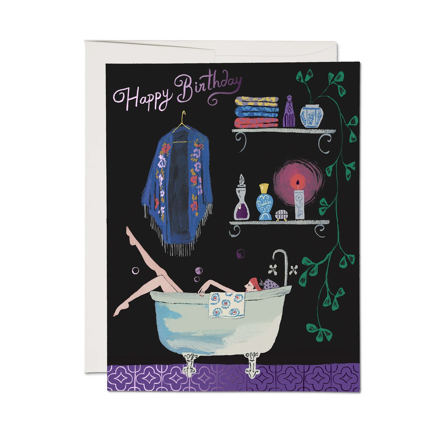 Bathtub Bubbles Birthday Card
