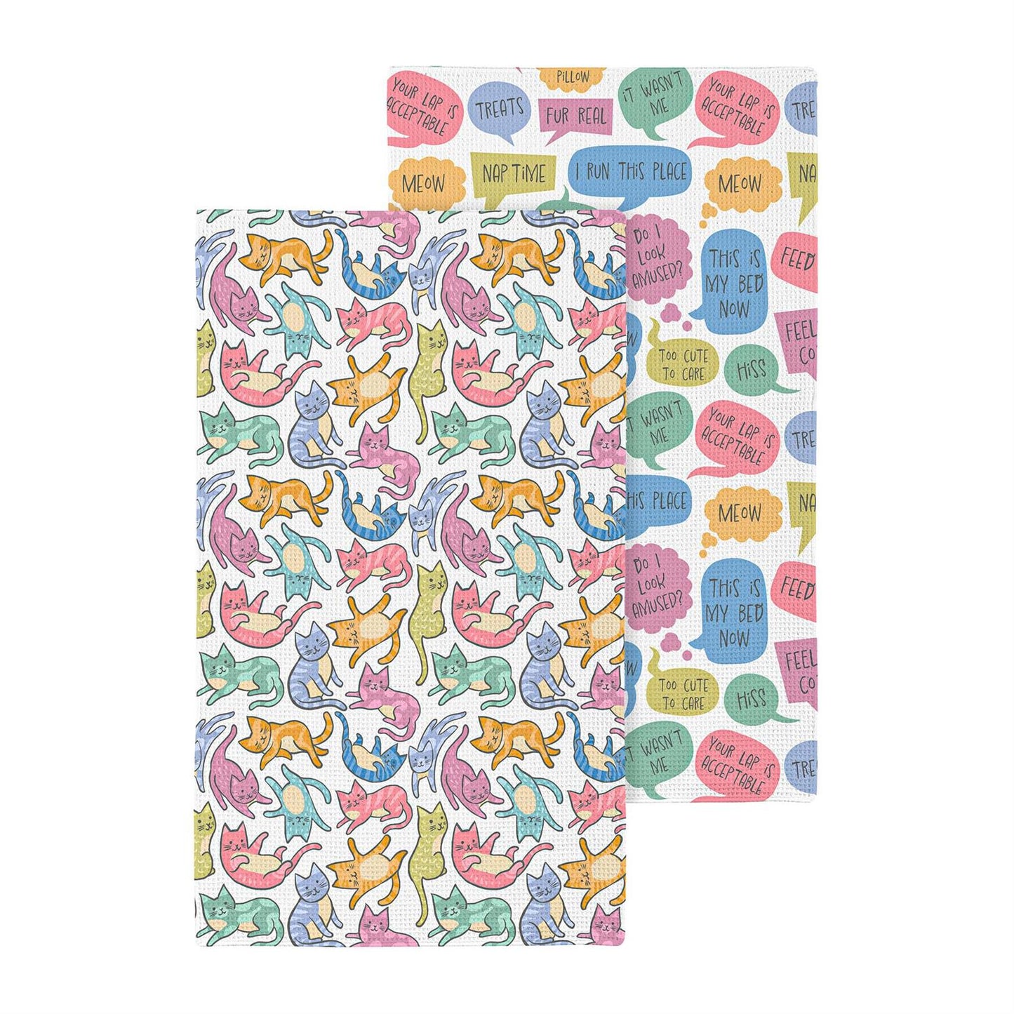 Pet Central Cat Thoughts Kitchen Towel Quick Dry, 30"x18"