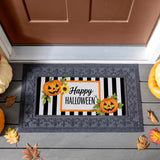Happy Halloween Striped Jack O' Lanterns Sassafras Switch Mat