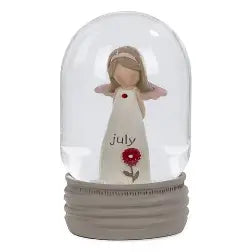 Birthstone Angel Snow Globe