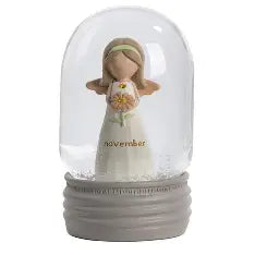 Birthstone Angel Snow Globe