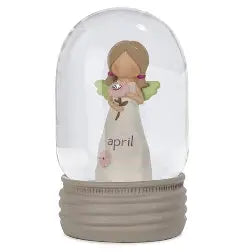 Birthstone Angel Snow Globe
