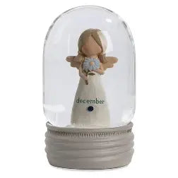 Birthstone Angel Snow Globe