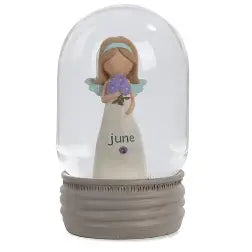 Birthstone Angel Snow Globe