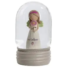 Birthstone Angel Snow Globe