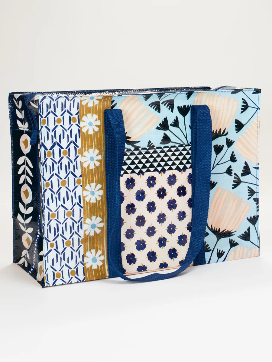Blue Q Zipper Shoulder Tote