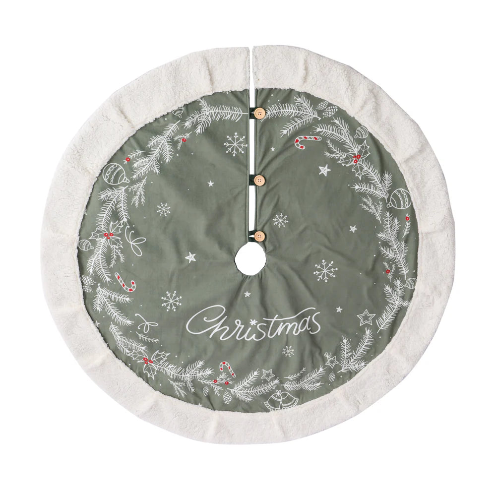 47" Green Christmas Tree Skirt