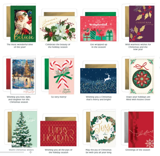 18 pc Luxury Christmas Boxed Cards